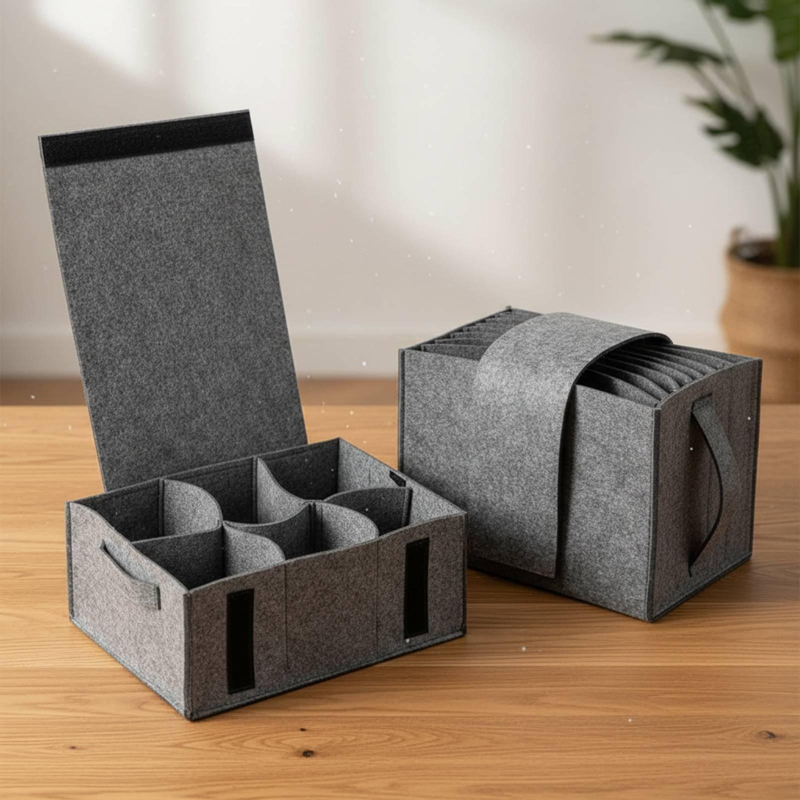 Coffee Equipment For Camping - Household Felt Storage Pouch Portable Tableware