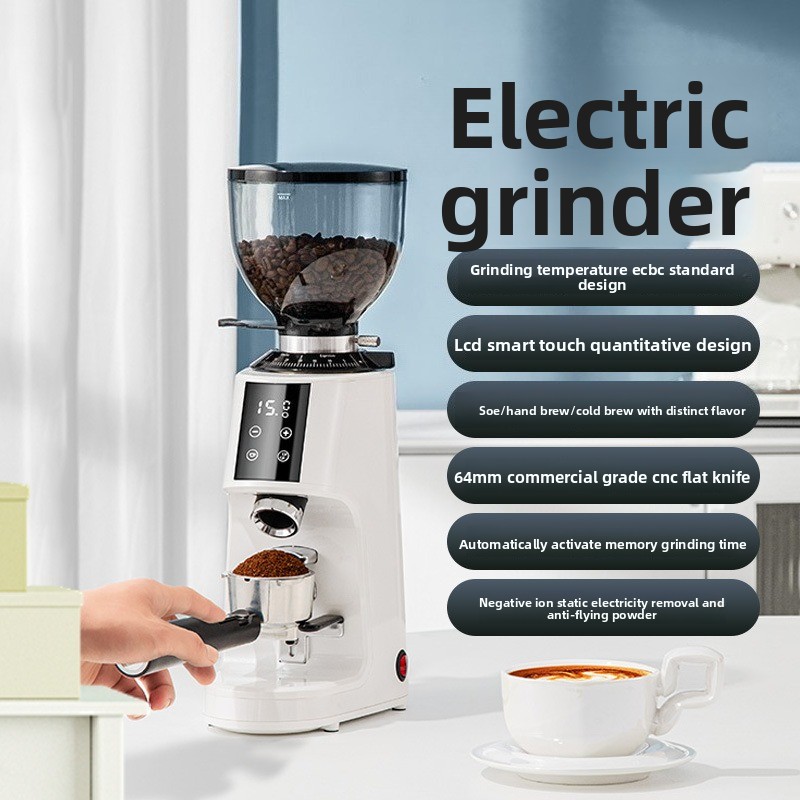 Coffee Grinder Burr Flat - Electric Coffee Grinder, 100 Step Stepless