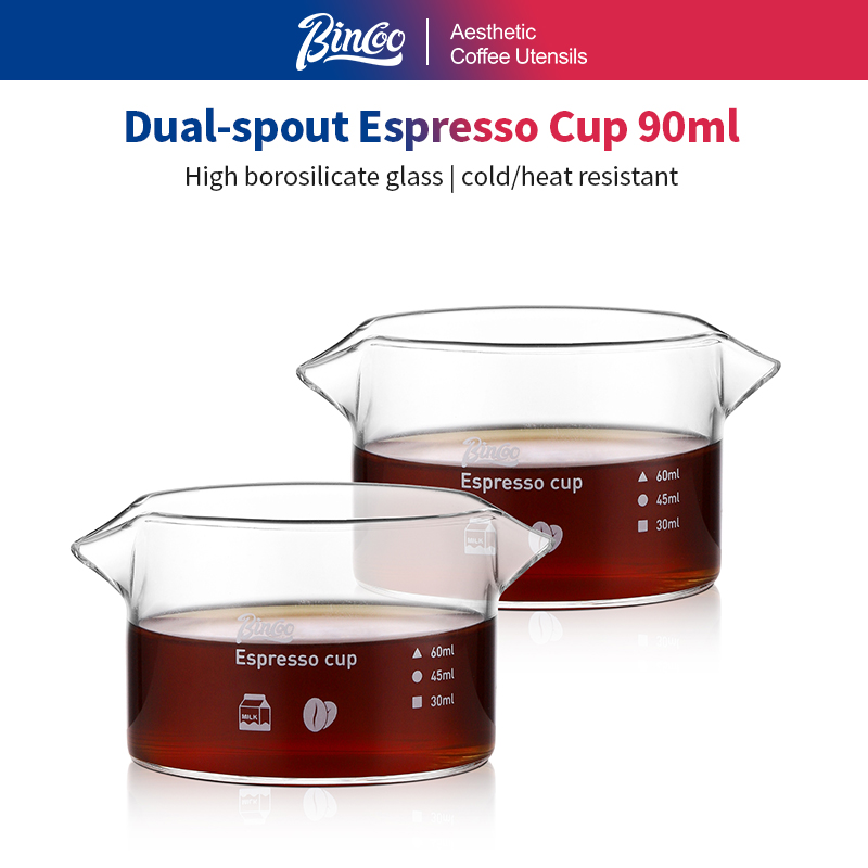 BINCOO 90ml Double Spout Espre - Espresso Shot Glass recension och pris