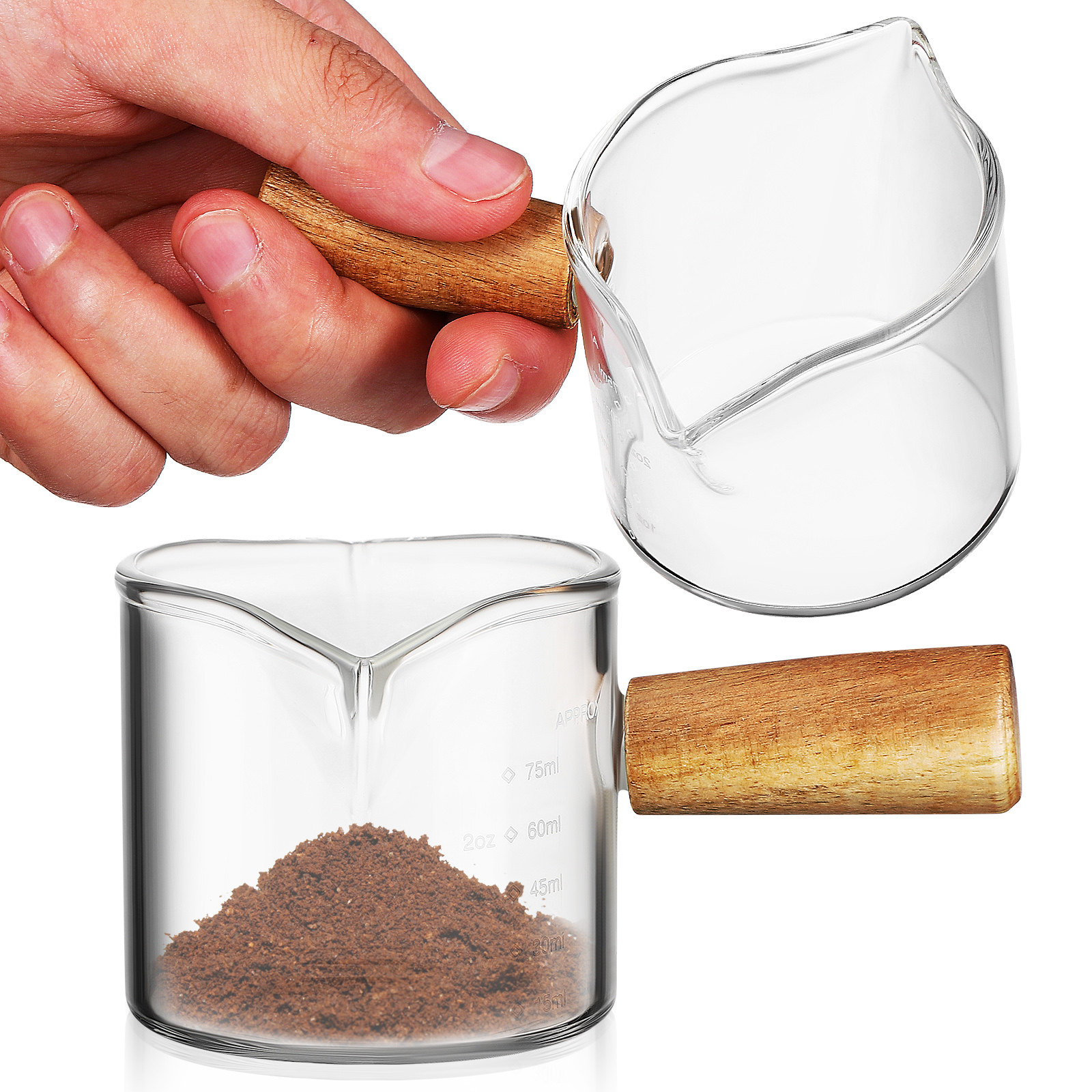 2Pcs Premium Thick Glass Coffe - Espresso Shot Glass recension och pris