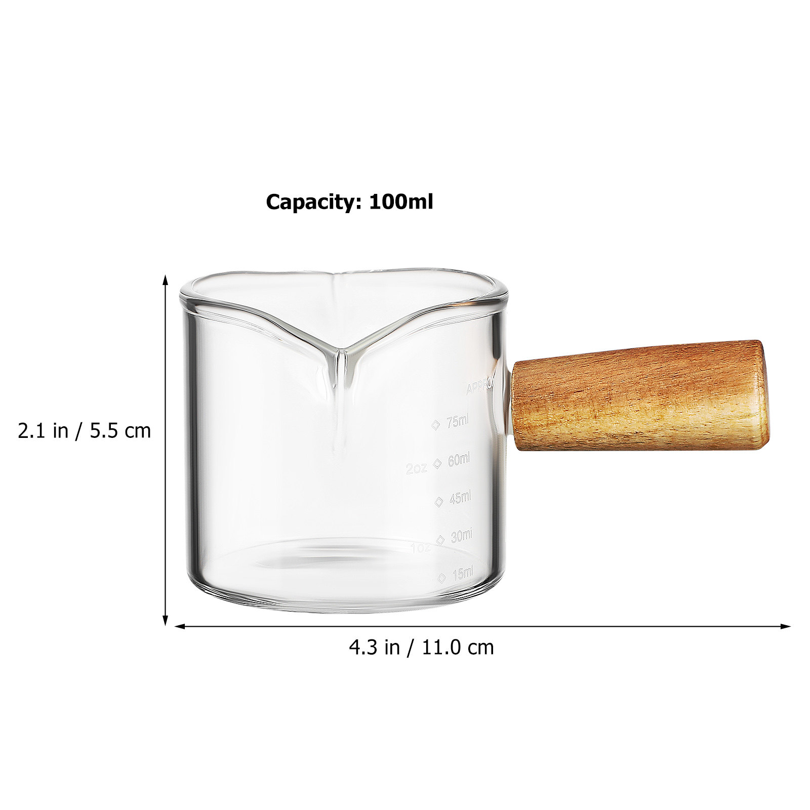 2Pcs Premium Thick Glass Coffe - Espresso Shot Glass recension och pris