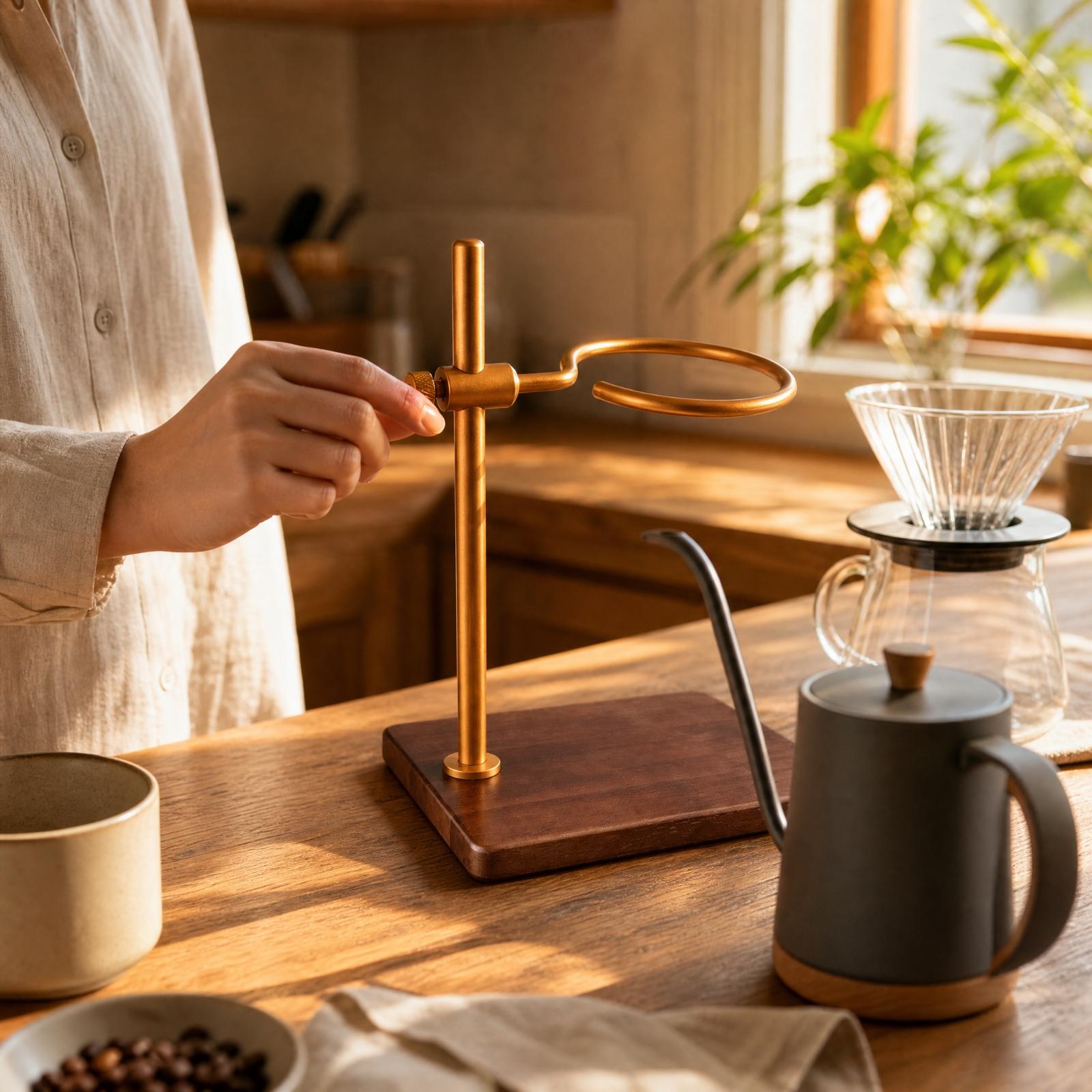 Adjustable Wooden Coffee Drip  - Coffee Equipment Pour Over recension och pris