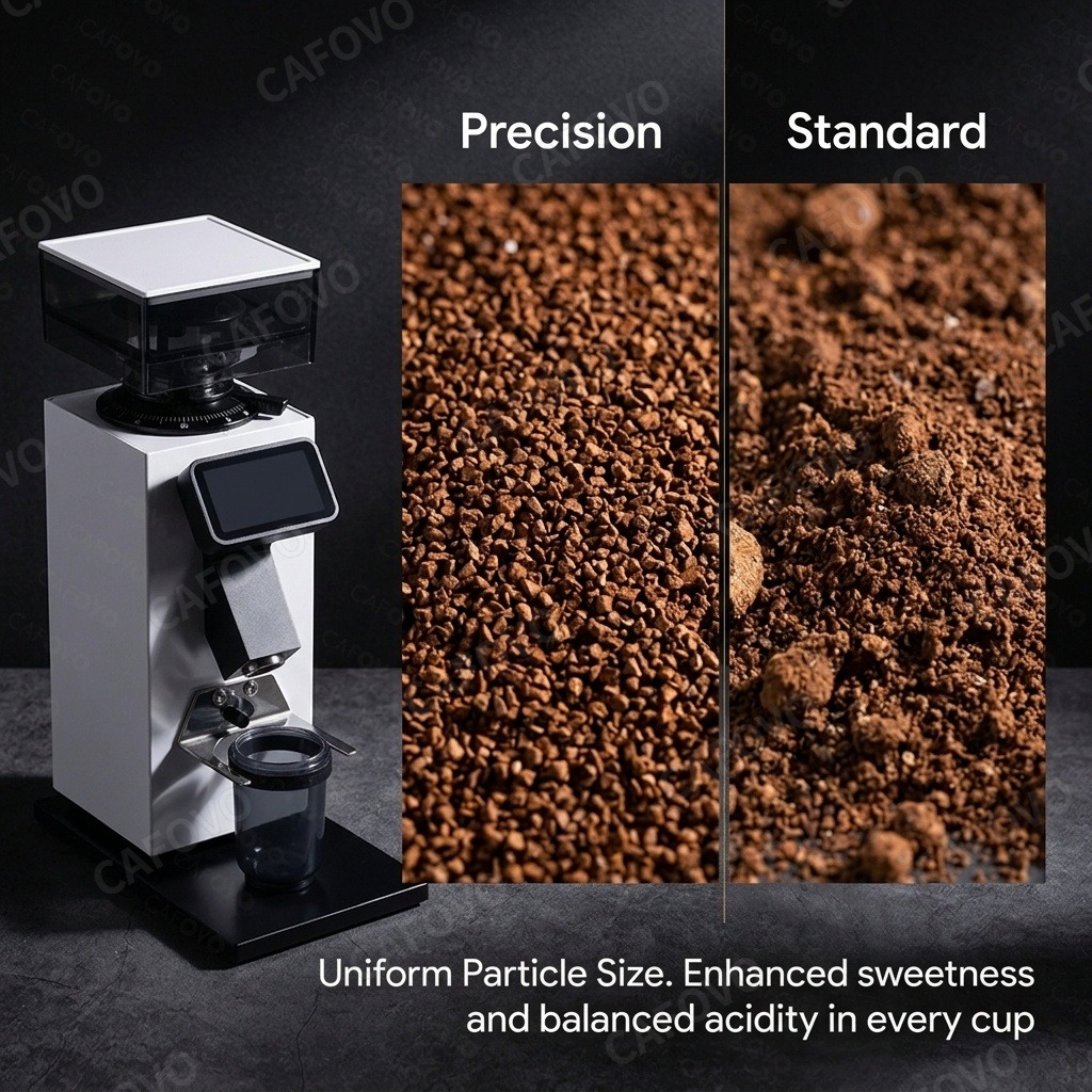 CAFOVO G964F Time-Based Dosing - Coffee Grinder Burr Flat recension och pris